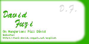 david fuzi business card