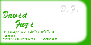 david fuzi business card